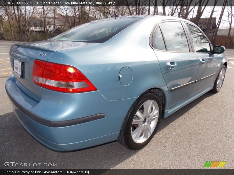 Ice Blue Metallic / Black/Gray 2007 Saab 9-3 2.0T Sport Sedan