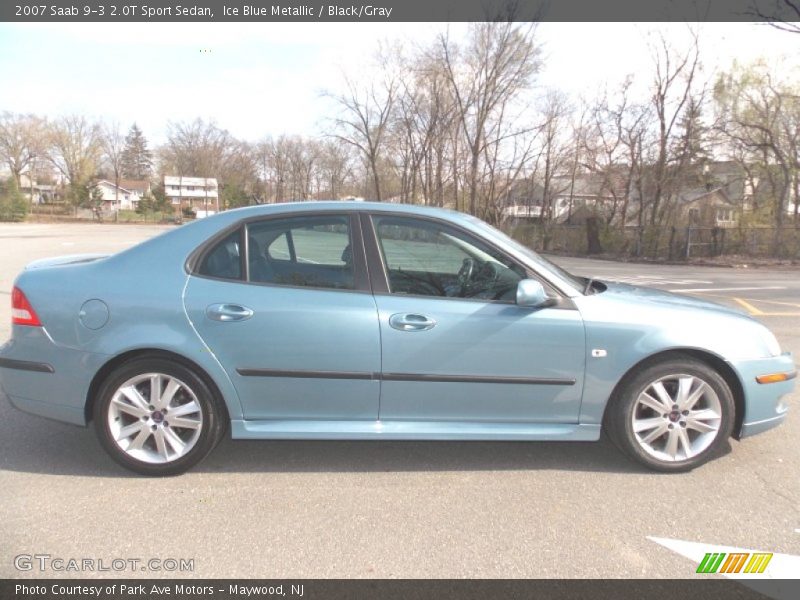 Ice Blue Metallic / Black/Gray 2007 Saab 9-3 2.0T Sport Sedan