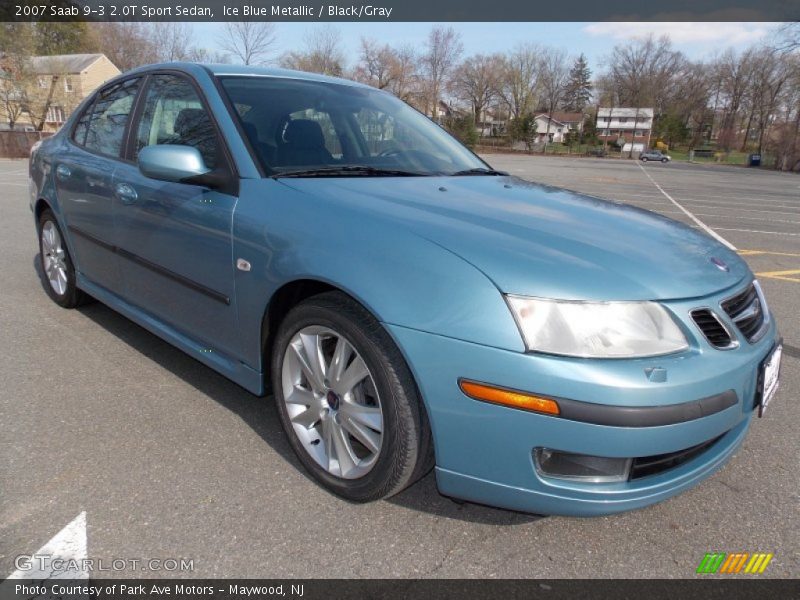 Ice Blue Metallic / Black/Gray 2007 Saab 9-3 2.0T Sport Sedan