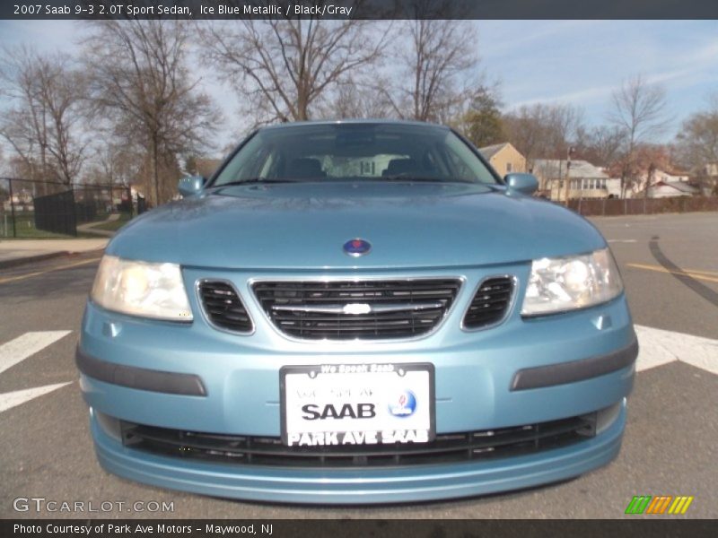 Ice Blue Metallic / Black/Gray 2007 Saab 9-3 2.0T Sport Sedan