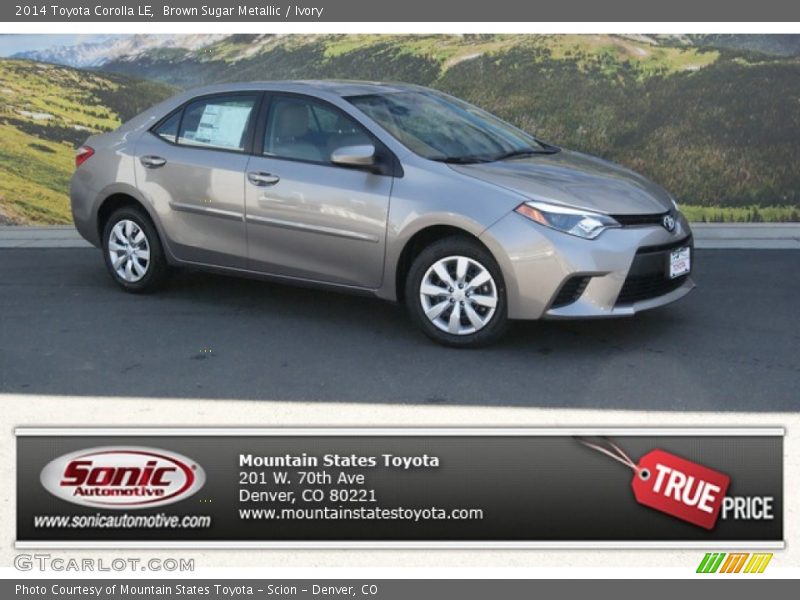 Brown Sugar Metallic / Ivory 2014 Toyota Corolla LE