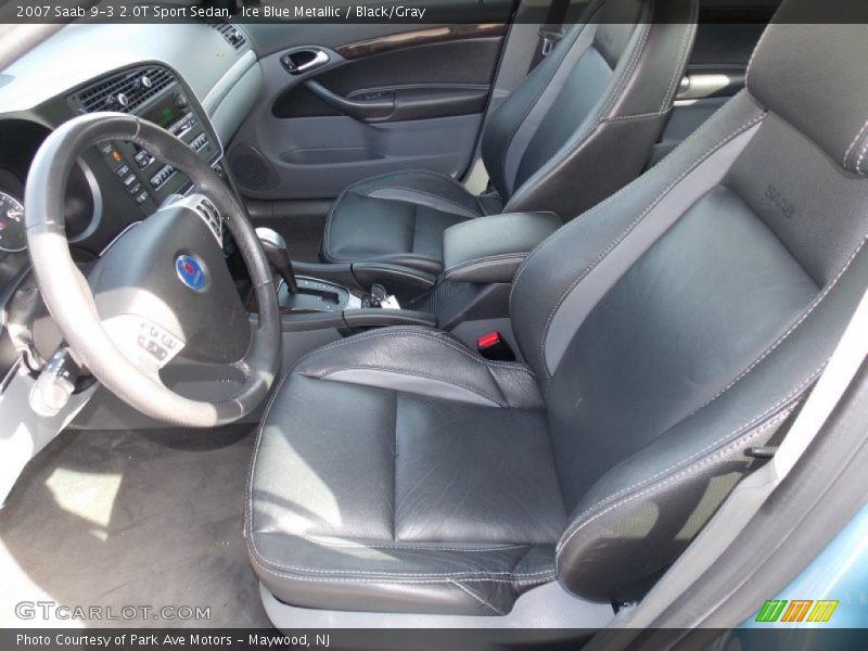 Ice Blue Metallic / Black/Gray 2007 Saab 9-3 2.0T Sport Sedan