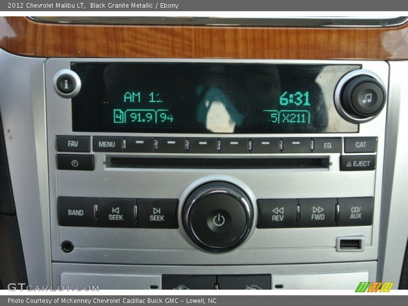 Black Granite Metallic / Ebony 2012 Chevrolet Malibu LT