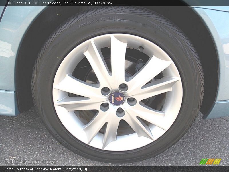 Ice Blue Metallic / Black/Gray 2007 Saab 9-3 2.0T Sport Sedan