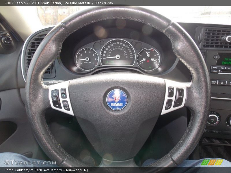 Ice Blue Metallic / Black/Gray 2007 Saab 9-3 2.0T Sport Sedan