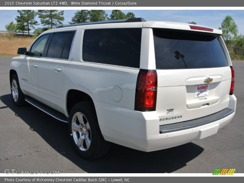 White Diamond Tricoat / Cocoa/Dune 2015 Chevrolet Suburban LTZ 4WD