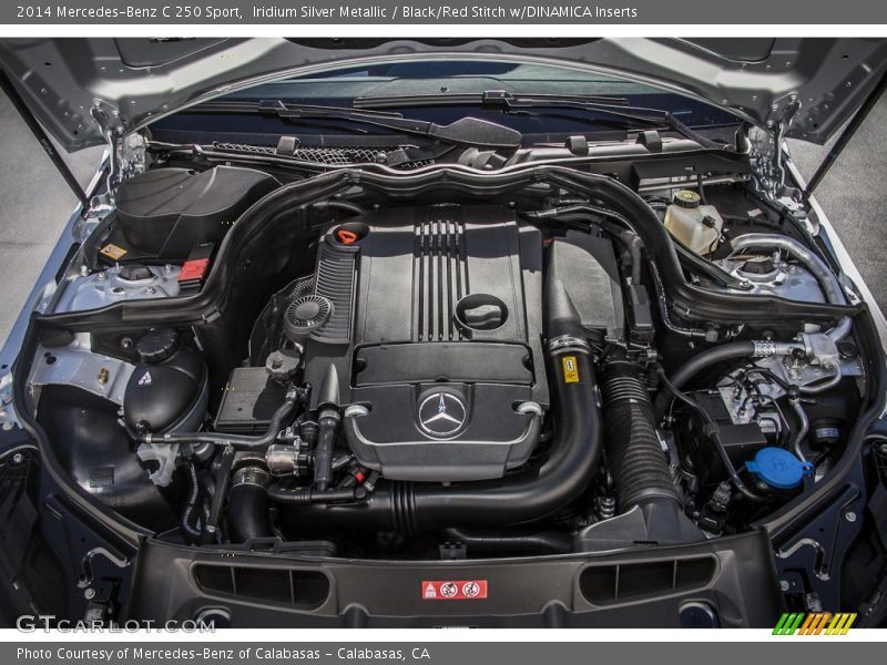 Iridium Silver Metallic / Black/Red Stitch w/DINAMICA Inserts 2014 Mercedes-Benz C 250 Sport