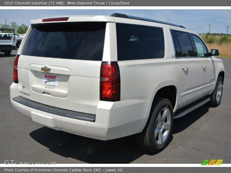 White Diamond Tricoat / Cocoa/Dune 2015 Chevrolet Suburban LTZ 4WD