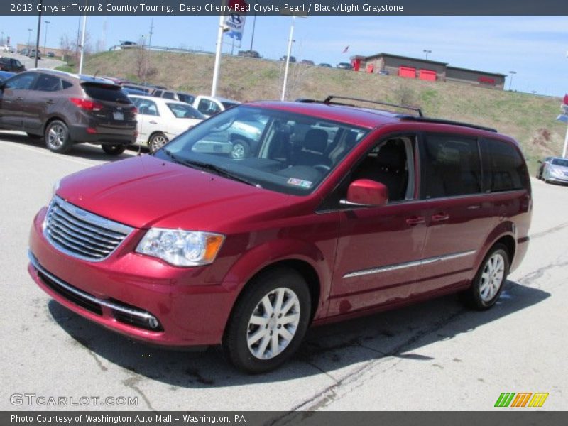Deep Cherry Red Crystal Pearl / Black/Light Graystone 2013 Chrysler Town & Country Touring