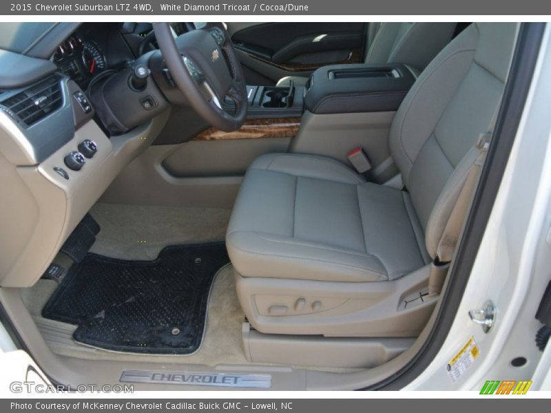 White Diamond Tricoat / Cocoa/Dune 2015 Chevrolet Suburban LTZ 4WD