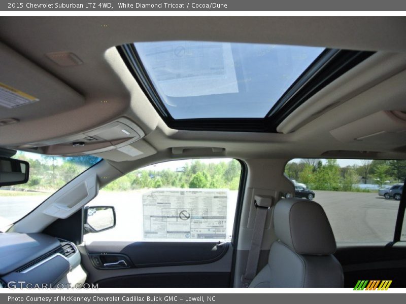 White Diamond Tricoat / Cocoa/Dune 2015 Chevrolet Suburban LTZ 4WD