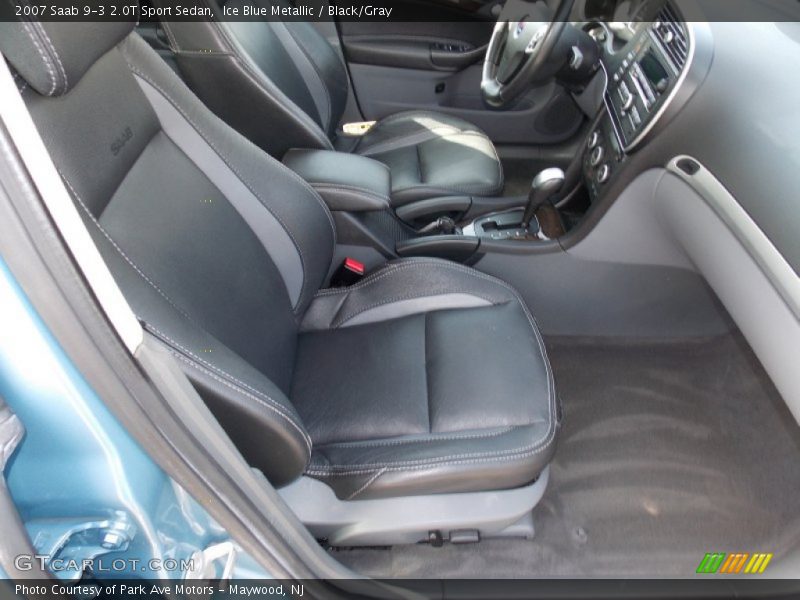 Ice Blue Metallic / Black/Gray 2007 Saab 9-3 2.0T Sport Sedan