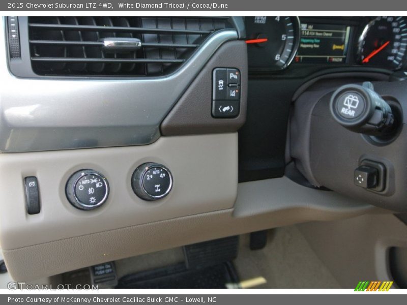 White Diamond Tricoat / Cocoa/Dune 2015 Chevrolet Suburban LTZ 4WD