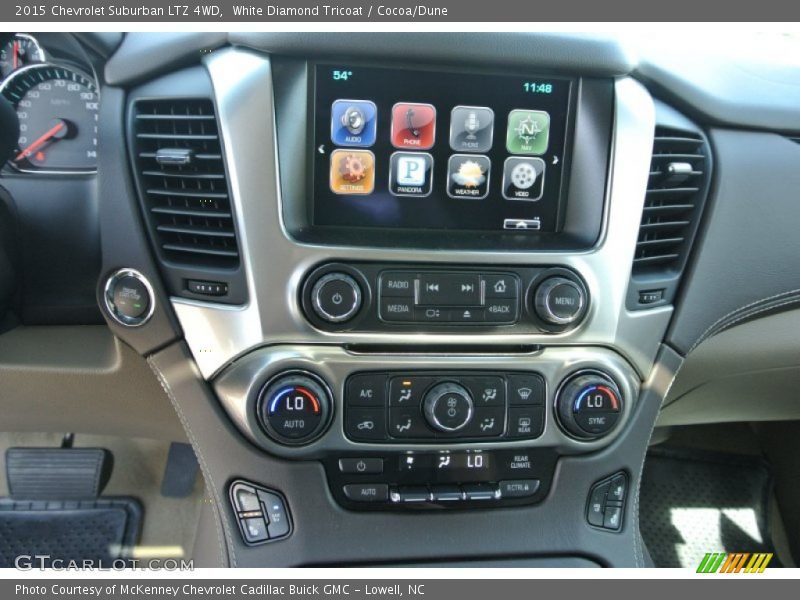 White Diamond Tricoat / Cocoa/Dune 2015 Chevrolet Suburban LTZ 4WD