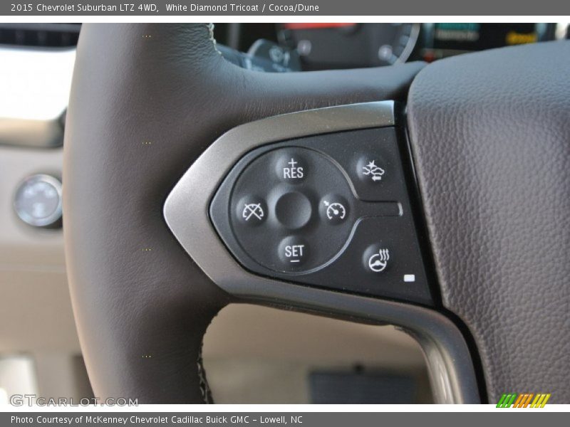 White Diamond Tricoat / Cocoa/Dune 2015 Chevrolet Suburban LTZ 4WD