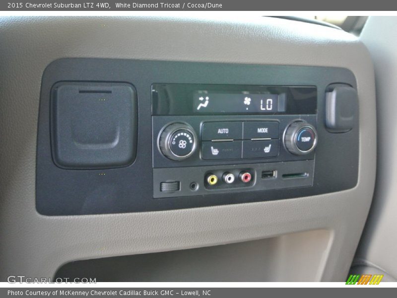 White Diamond Tricoat / Cocoa/Dune 2015 Chevrolet Suburban LTZ 4WD