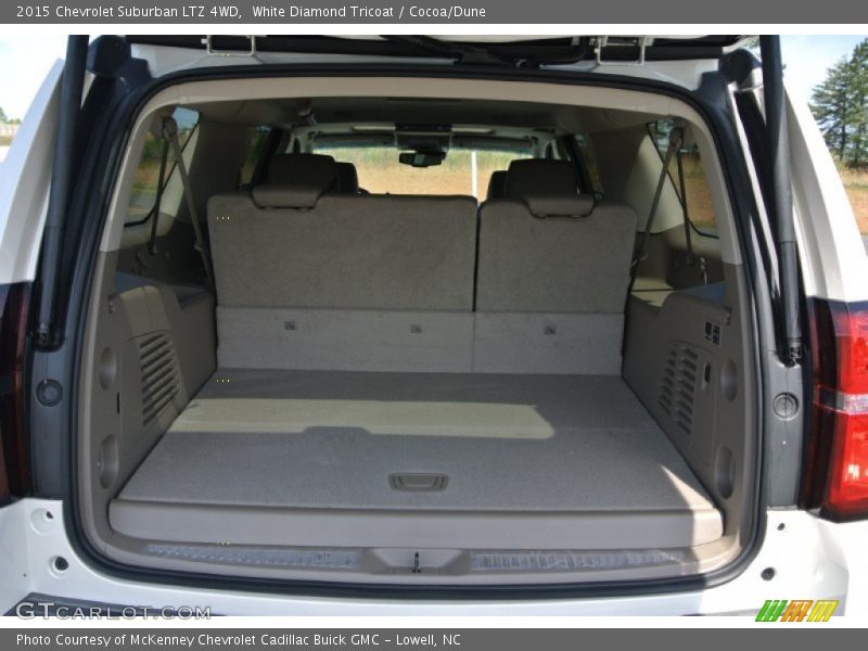 White Diamond Tricoat / Cocoa/Dune 2015 Chevrolet Suburban LTZ 4WD
