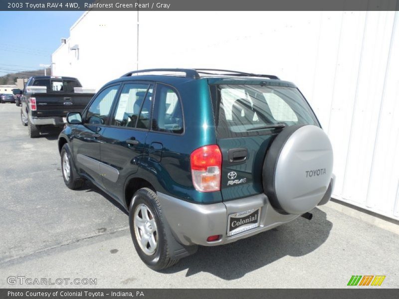 Rainforest Green Pearl / Gray 2003 Toyota RAV4 4WD