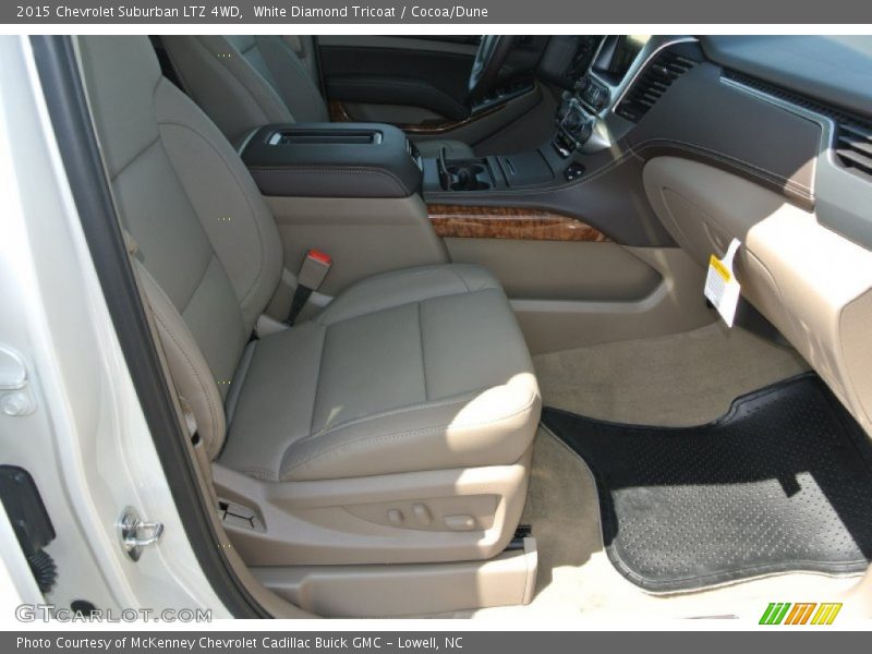 White Diamond Tricoat / Cocoa/Dune 2015 Chevrolet Suburban LTZ 4WD
