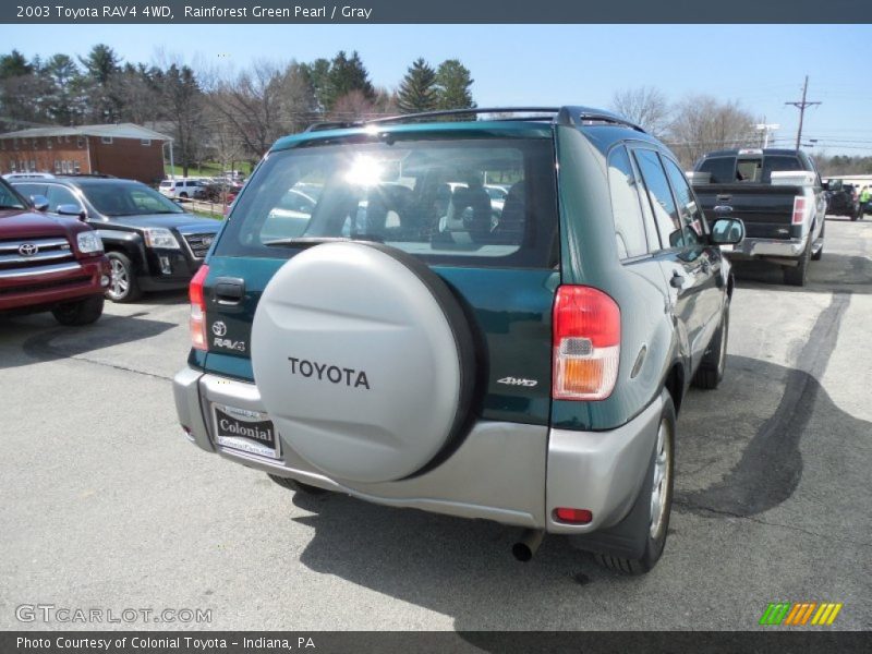 Rainforest Green Pearl / Gray 2003 Toyota RAV4 4WD