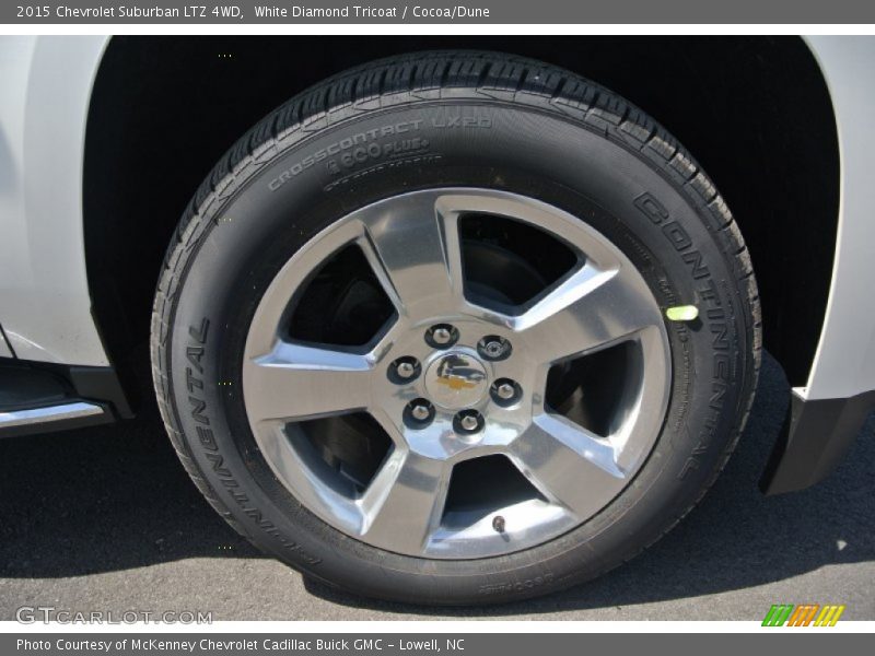 White Diamond Tricoat / Cocoa/Dune 2015 Chevrolet Suburban LTZ 4WD