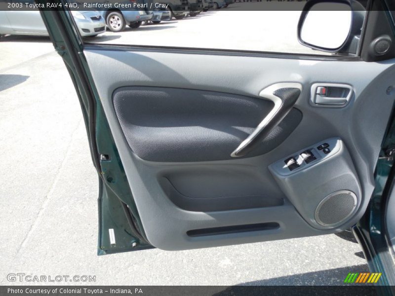 Rainforest Green Pearl / Gray 2003 Toyota RAV4 4WD