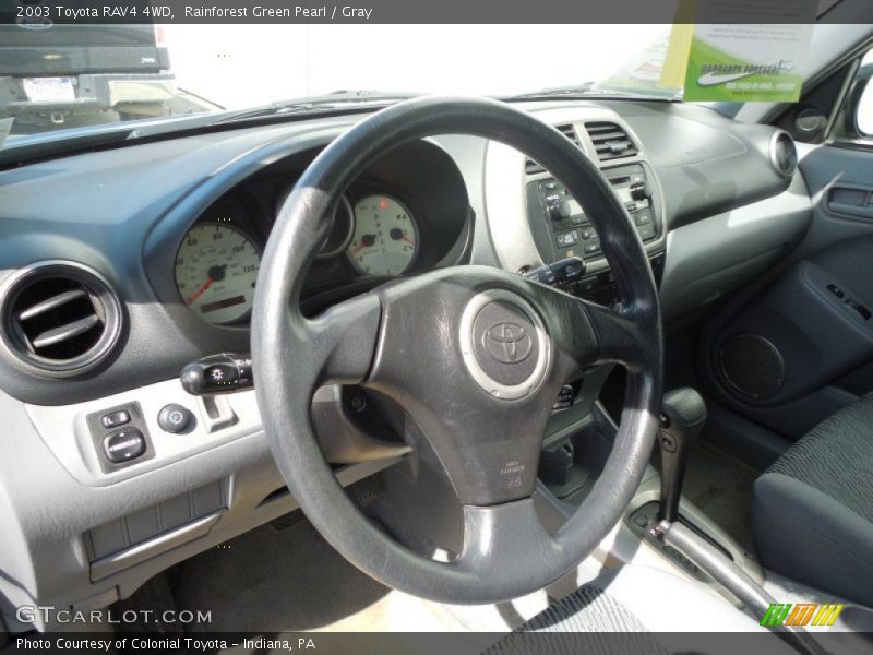 Rainforest Green Pearl / Gray 2003 Toyota RAV4 4WD