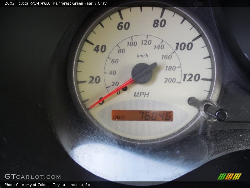 Rainforest Green Pearl / Gray 2003 Toyota RAV4 4WD