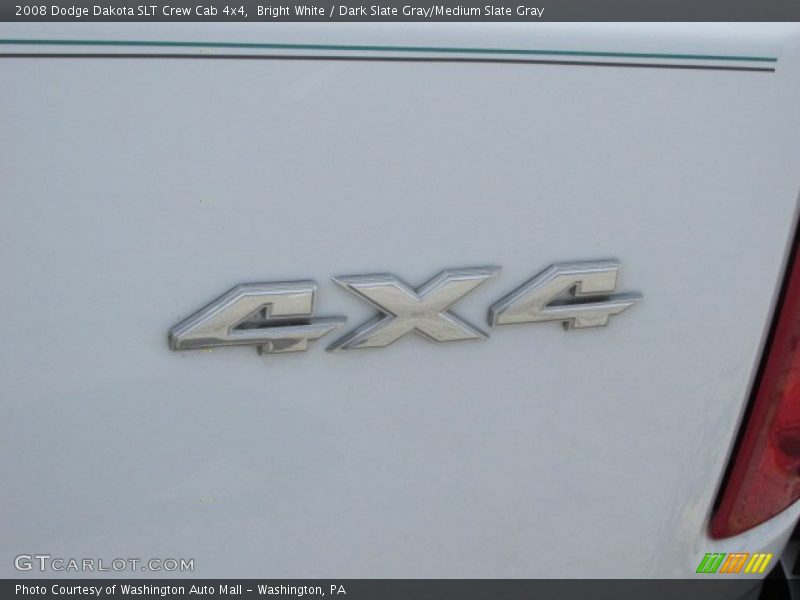Bright White / Dark Slate Gray/Medium Slate Gray 2008 Dodge Dakota SLT Crew Cab 4x4
