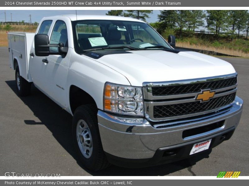 Summit White / Dark Titanium 2014 Chevrolet Silverado 2500HD WT Crew Cab 4x4 Utility Truck