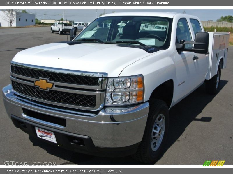 Summit White / Dark Titanium 2014 Chevrolet Silverado 2500HD WT Crew Cab 4x4 Utility Truck