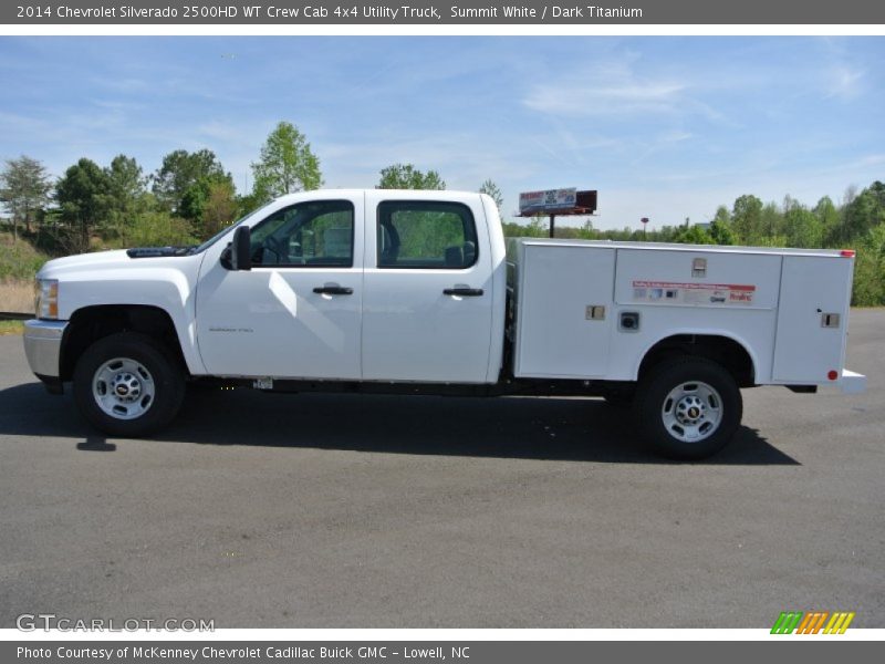 Summit White / Dark Titanium 2014 Chevrolet Silverado 2500HD WT Crew Cab 4x4 Utility Truck