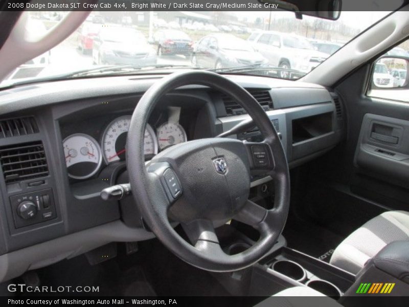 Bright White / Dark Slate Gray/Medium Slate Gray 2008 Dodge Dakota SLT Crew Cab 4x4