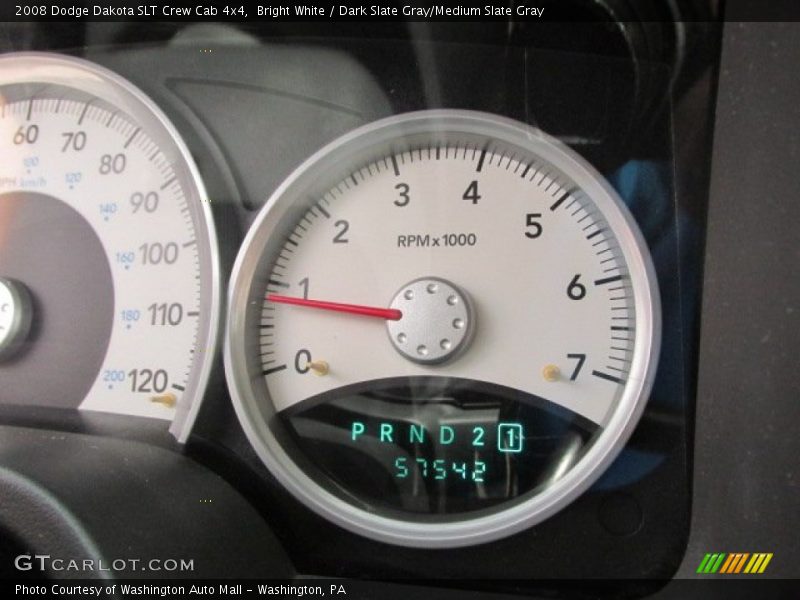 Bright White / Dark Slate Gray/Medium Slate Gray 2008 Dodge Dakota SLT Crew Cab 4x4