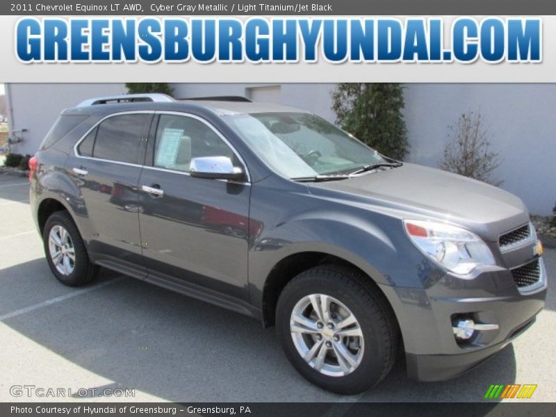 Cyber Gray Metallic / Light Titanium/Jet Black 2011 Chevrolet Equinox LT AWD