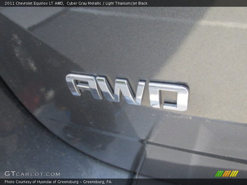 Cyber Gray Metallic / Light Titanium/Jet Black 2011 Chevrolet Equinox LT AWD