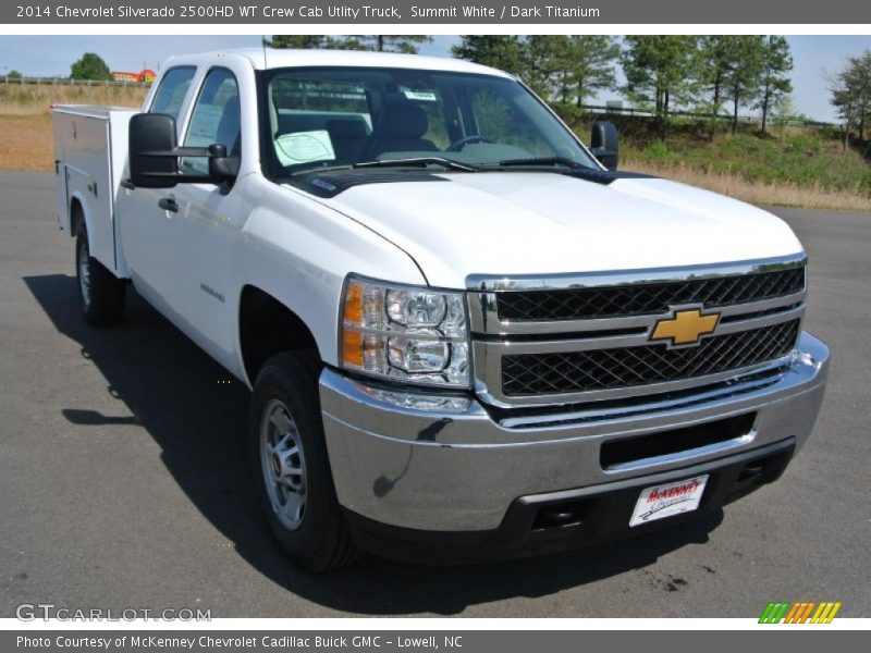 Summit White / Dark Titanium 2014 Chevrolet Silverado 2500HD WT Crew Cab Utlity Truck