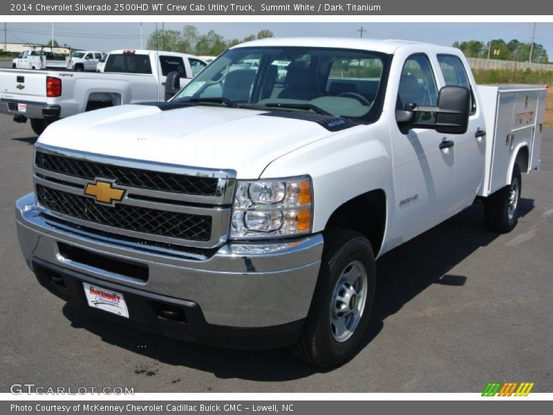 Summit White / Dark Titanium 2014 Chevrolet Silverado 2500HD WT Crew Cab Utlity Truck