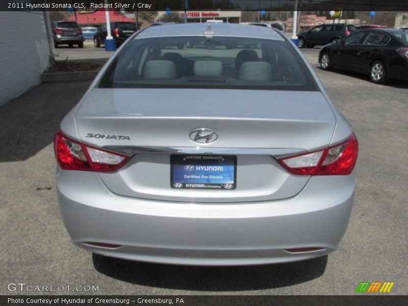 Radiant Silver / Gray 2011 Hyundai Sonata GLS