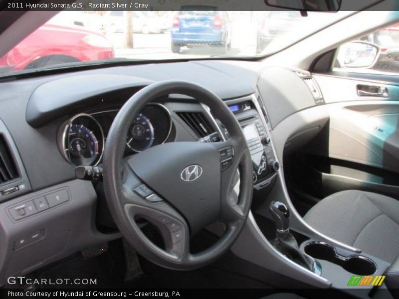Radiant Silver / Gray 2011 Hyundai Sonata GLS