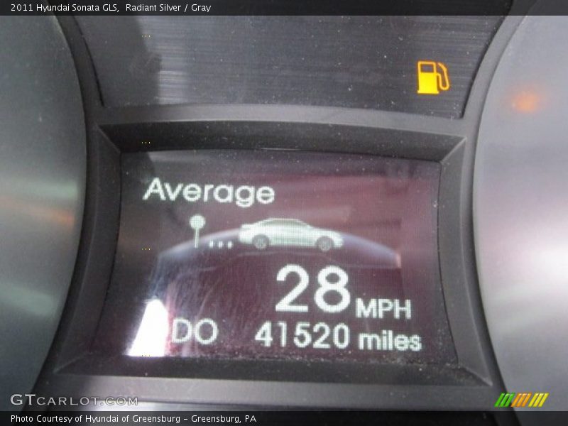 Radiant Silver / Gray 2011 Hyundai Sonata GLS