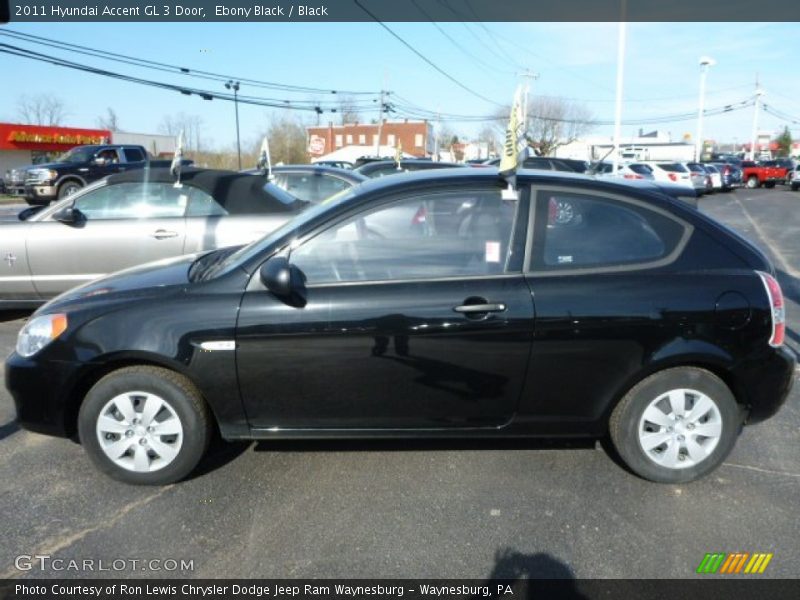 Ebony Black / Black 2011 Hyundai Accent GL 3 Door