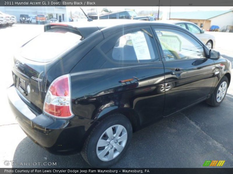 Ebony Black / Black 2011 Hyundai Accent GL 3 Door