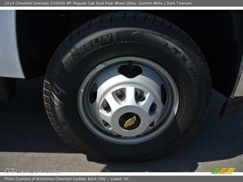 Summit White / Dark Titanium 2014 Chevrolet Silverado 3500HD WT Regular Cab Dual Rear Wheel Utility