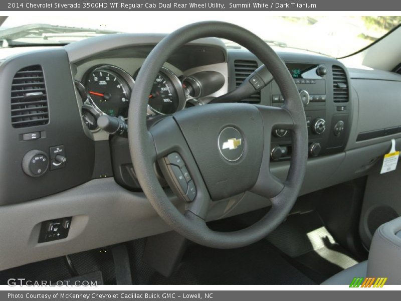 Summit White / Dark Titanium 2014 Chevrolet Silverado 3500HD WT Regular Cab Dual Rear Wheel Utility