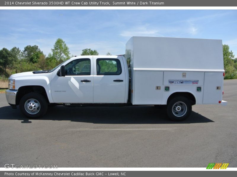 Summit White / Dark Titanium 2014 Chevrolet Silverado 3500HD WT Crew Cab Utility Truck