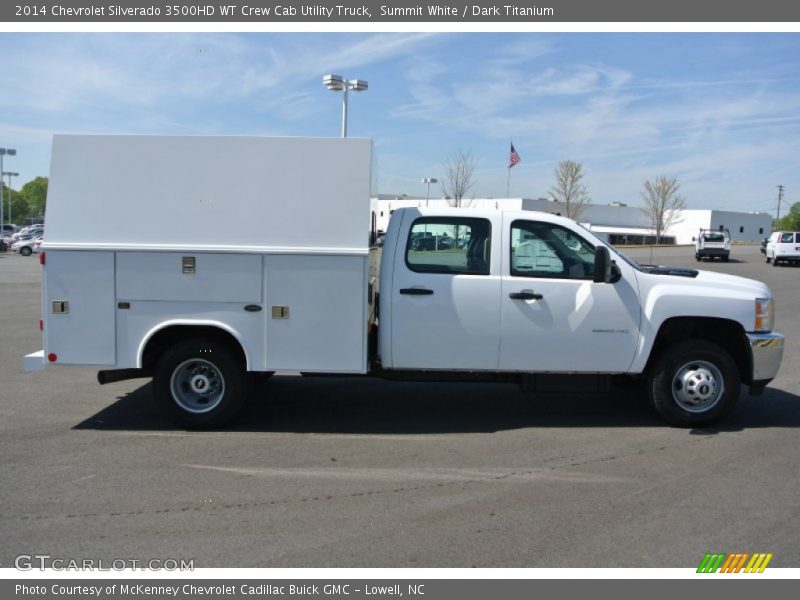 Summit White / Dark Titanium 2014 Chevrolet Silverado 3500HD WT Crew Cab Utility Truck