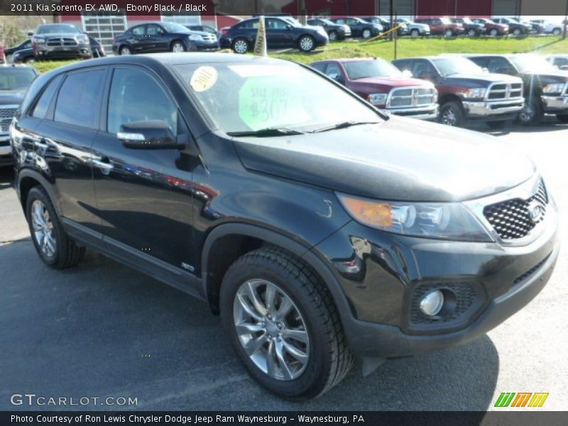 Ebony Black / Black 2011 Kia Sorento EX AWD