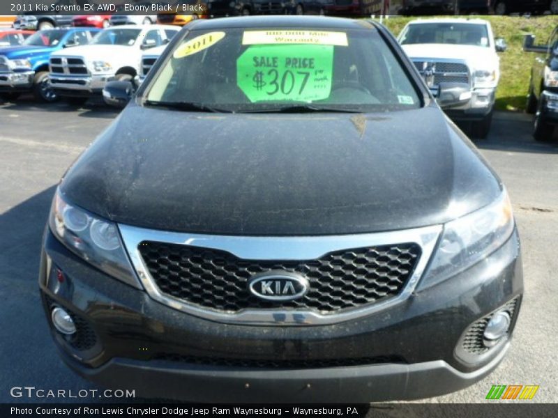 Ebony Black / Black 2011 Kia Sorento EX AWD