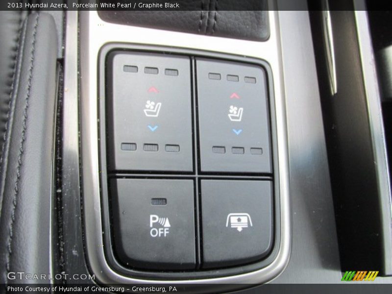 Porcelain White Pearl / Graphite Black 2013 Hyundai Azera